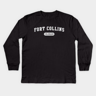 Fort Collins, Colorado Kids Long Sleeve T-Shirt